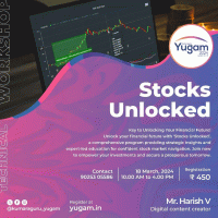 YUGAM'24 - STOCKS UNLOCKED Workshop Poster